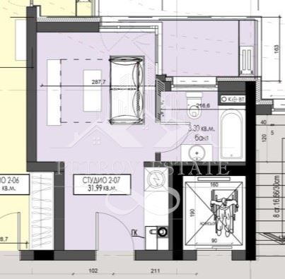 Едностаен апартамент в Велинград - 32 кв.м за 920 €/кв.м - Снимка #1