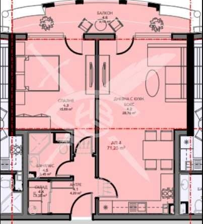 Двустаен апартамент в Поморие - 71 кв.м за 2189 €/кв.м - Снимка #1