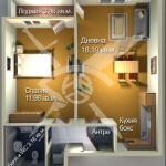 Двустаен апартамент в Бургас, Меден рудник - зона А - 36 кв.м за 1708 €/кв.м - Снимка #1