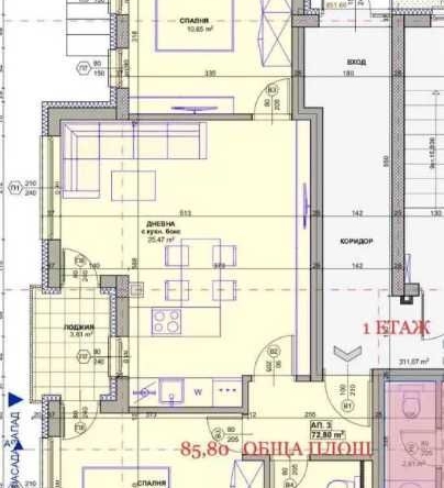Тристаен апартамент в с. Владая, Област София-град - 86 кв.м за 890 €/кв.м - Снимка #1