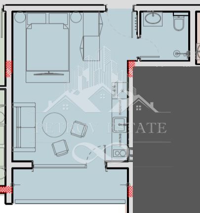 Едностаен апартамент в Велинград - 37 кв.м за 900 €/кв.м - Снимка #1