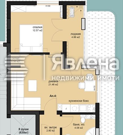 Двустаен апартамент в Бургас, Меден рудник - зона Д - 66 кв.м за 905 €/кв.м - Снимка #1