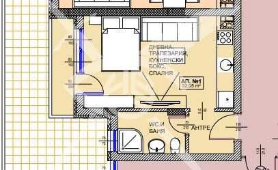 Едностаен апартамент в Поморие - 36 кв.м за 1452 €/кв.м - Снимка #1