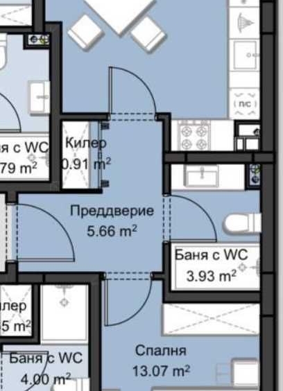 Двустаен апартамент в Пловдив, Христо Смирненски - 62 кв.м за 744 €/кв.м - Снимка #1
