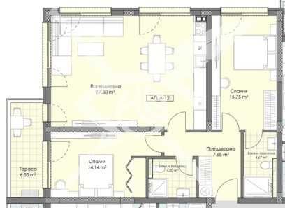 Тристаен апартамент в Пловдив, Остромила - 122 кв.м за 998 €/кв.м - Снимка #1