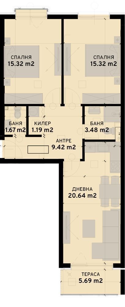 Тристаен апартамент в София, Овча купел 2 - 93 кв.м за 1830 €/кв.м - Снимка #1