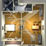 Едностаен апартамент в Бургас, Меден рудник - зона А - 36 кв.м за 1733 €/кв.м - Снимка #1