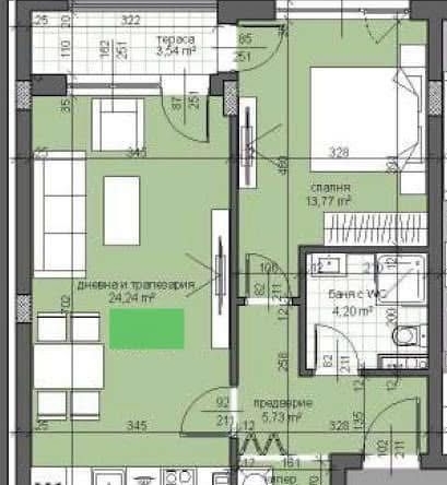 Двустаен апартамент в Пловдив, Тракия - 72 кв.м за 1231 €/кв.м - Снимка #1