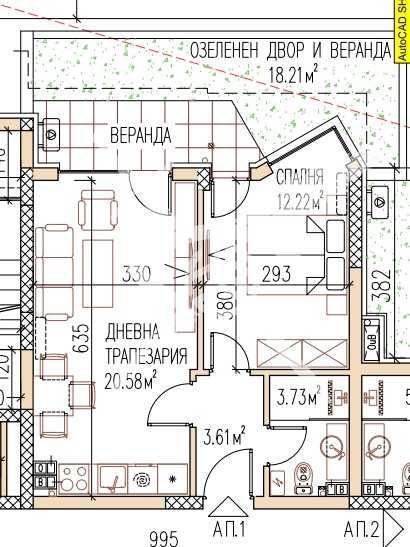 Двустаен апартамент в Пловдив, Остромила - 58 кв.м за 588 €/кв.м - Снимка #1