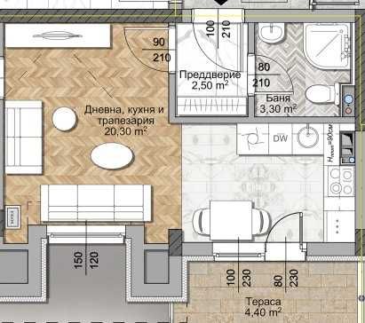 Двустаен апартамент в София, Овча купел 2 - 63 кв.м за 2032 €/кв.м - Снимка #1