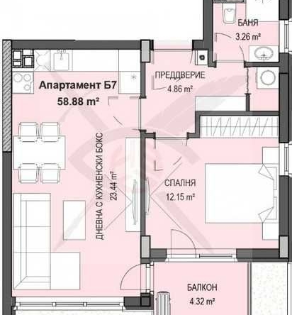 Двустаен апартамент в София, Кръстова вада - 68 кв.м за 1737 €/кв.м - Снимка #1