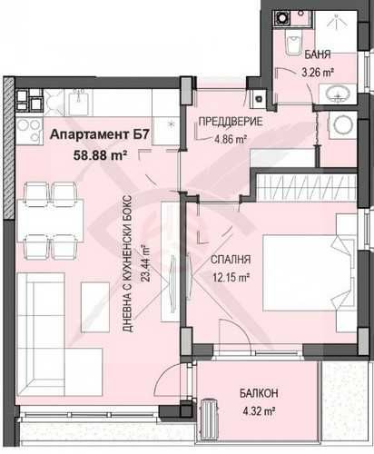 Двустаен апартамент в София, Кръстова вада - 68 кв.м за 1737 €/кв.м - Снимка #1