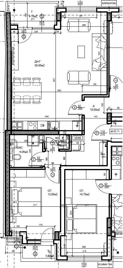 Тристаен апартамент в Пловдив, Център - 118 кв.м за 2512 €/кв.м - Снимка #1
