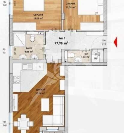Тристаен апартамент в Пловдив, Кючук Париж - 77 кв.м за 736 €/кв.м - Снимка #1