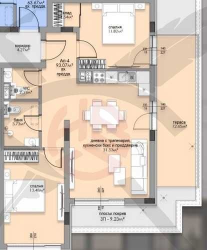Тристаен апартамент в София, Малинова долина - 121 кв.м за 1063 €/кв.м - Снимка #1