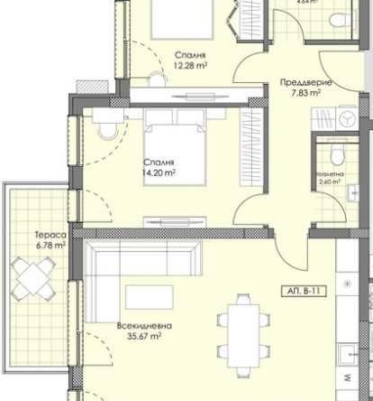 Тристаен апартамент в Пловдив, Остромила - 115 кв.м за 575 €/кв.м - Снимка #1