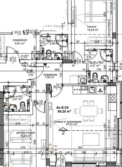 Тристаен апартамент в Пловдив, Тракия - 117 кв.м за 1393 €/кв.м - Снимка #1