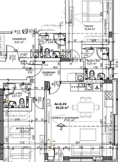 Тристаен апартамент в Пловдив, Тракия - 117 кв.м за 1393 €/кв.м - Снимка #1