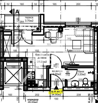 Едностаен апартамент в Пловдив, Христо Смирненски - 39 кв.м за 640 €/кв.м - Снимка #1