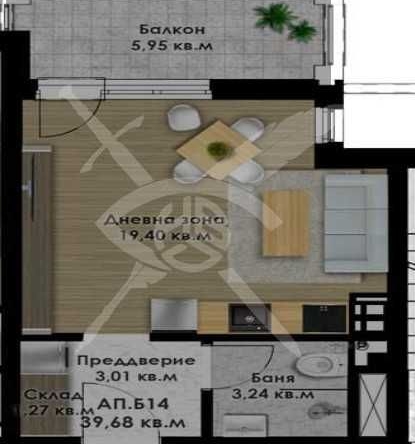 Едностаен апартамент в Пловдив, Остромила - 45 кв.м за 867 €/кв.м - Снимка #1