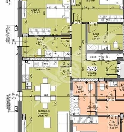Тристаен апартамент в Пловдив, Остромила - 130 кв.м за 1005 €/кв.м - Снимка #1