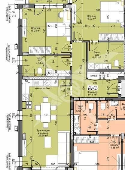 Тристаен апартамент в Пловдив, Остромила - 130 кв.м за 1005 €/кв.м - Снимка #1