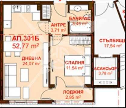 Двустаен апартамент в Бургас, Сарафово - 52 кв.м за 1475 €/кв.м - Снимка #1
