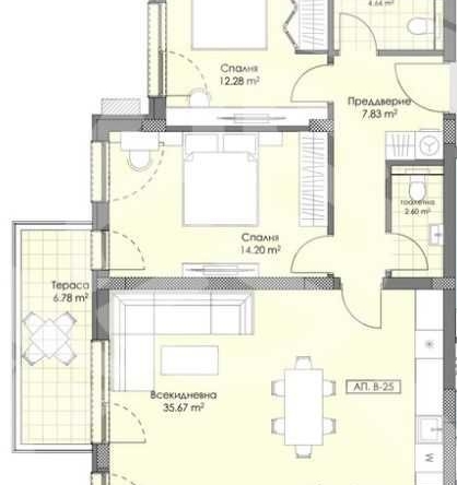 Тристаен апартамент в Пловдив, Остромила - 115 кв.м за 575 €/кв.м - Снимка #1
