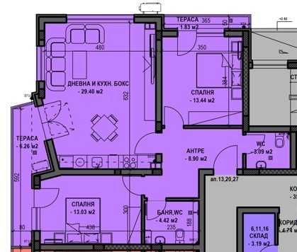 Тристаен апартамент в Пловдив, Остромила - 108 кв.м за 1794 €/кв.м - Снимка #1