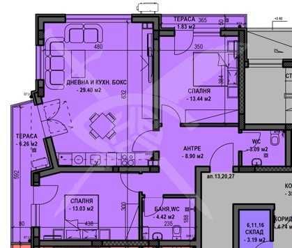 Тристаен апартамент в Пловдив, Остромила - 108 кв.м за 920 €/кв.м - Снимка #1