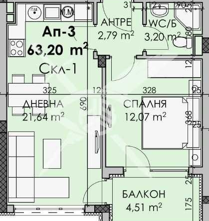 Двустаен апартамент в София, Хладилника - 63 кв.м за 785 €/кв.м - Снимка #1
