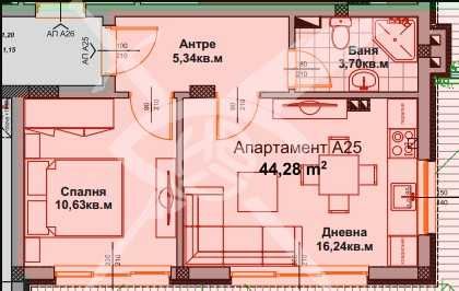 Двустаен апартамент в Айтос - 44 кв.м за 528 €/кв.м - Снимка #1