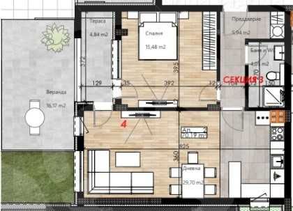 Двустаен апартамент в Пловдив, Остромила - 97 кв.м за 1069 €/кв.м - Снимка #1