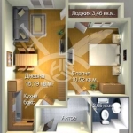 Двустаен апартамент в Бургас, Меден рудник - зона А - 36 кв.м за 1628 €/кв.м - Снимка #1