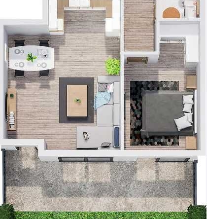 Двустаен апартамент в Пловдив, Прослав - 91 кв.м за 1590 €/кв.м - Снимка #1