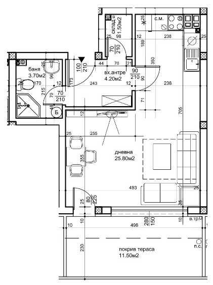 Едностаен апартамент в Пловдив, Христо Смирненски - 58 кв.м за 807 €/кв.м - Снимка #1