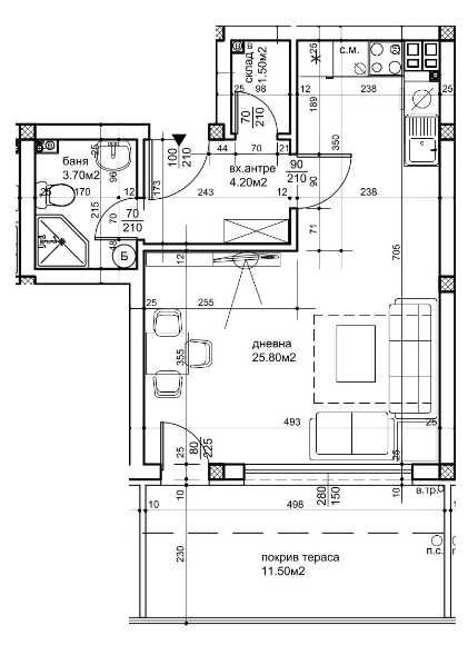 Едностаен апартамент в Пловдив, Христо Смирненски - 58 кв.м за 807 €/кв.м - Снимка #1