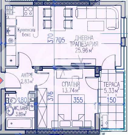 Двустаен апартамент в Асеновград - 67 кв.м за 788 €/кв.м - Снимка #1
