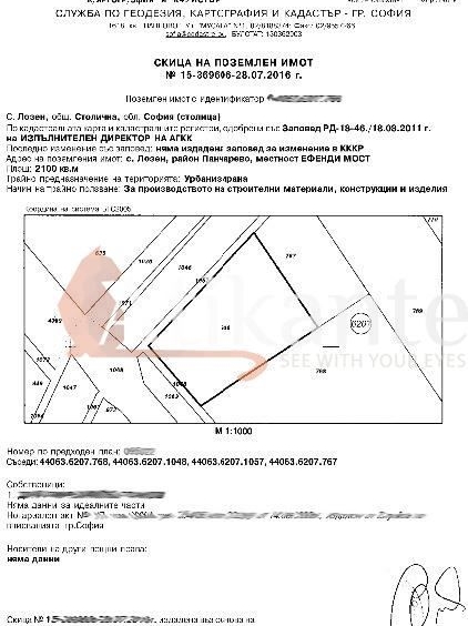 Парцел в с. Лозен, Област София-град - 2100 кв.м за 365 €/кв.м - Снимка #1