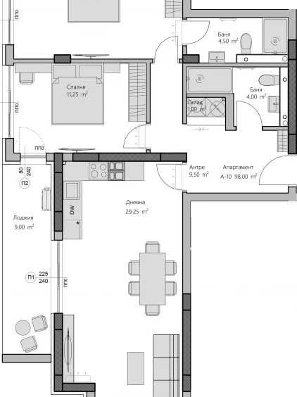 Тристаен апартамент в Пловдив, Христо Смирненски - 115 кв.м за 448 €/кв.м - Снимка #1