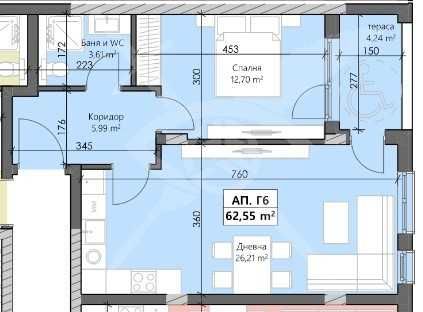 Двустаен апартамент в Пловдив, Кършияка - 77 кв.м за 1201 €/кв.м - Снимка #1