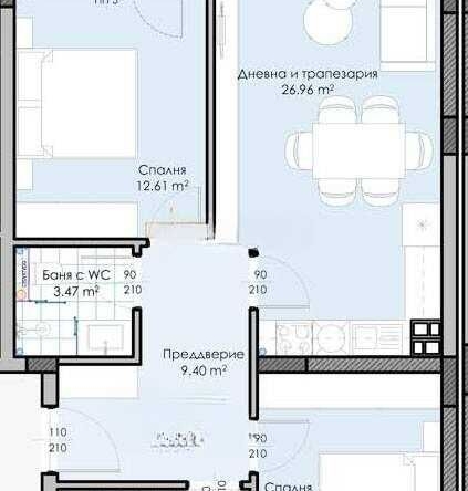 Тристаен апартамент в Пловдив, Гагарин - 103 кв.м за 488 €/кв.м - Снимка #1