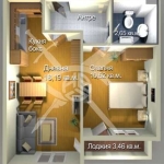 Двустаен апартамент в Бургас, Меден рудник - зона А - 34 кв.м за 1721 €/кв.м - Снимка #1