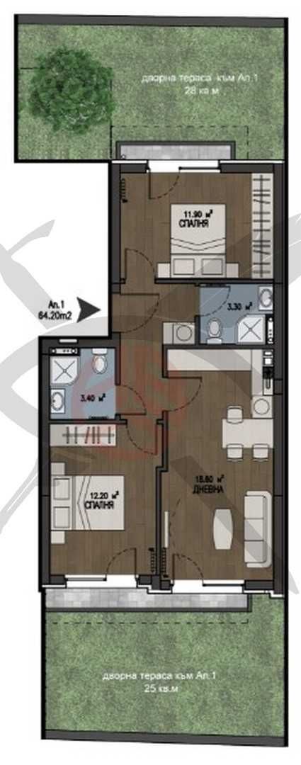 Тристаен апартамент в София, Бояна - 127 кв.м за 1698 €/кв.м - Снимка #1