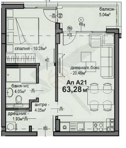 Двустаен апартамент в София, Люлин 5 - 63 кв.м за 1408 €/кв.м - Снимка #1