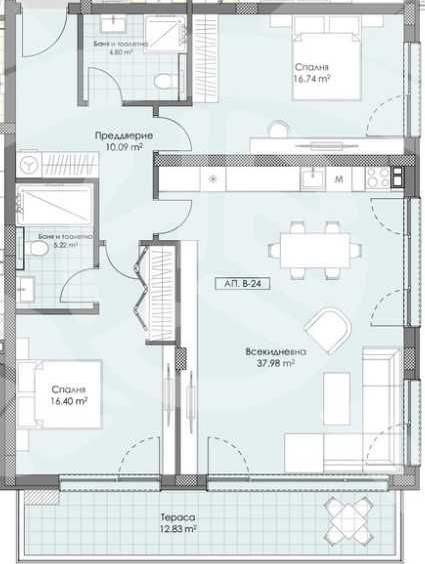 Тристаен апартамент в Пловдив, Остромила - 120 кв.м за 1307 €/кв.м - Снимка #1