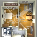 Двустаен апартамент в Бургас, Меден рудник - зона А - 34 кв.м за 1808 €/кв.м - Снимка #1