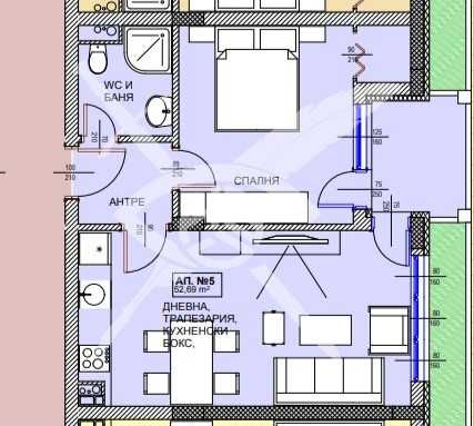 Двустаен апартамент в Поморие - 59 кв.м за 1464 €/кв.м - Снимка #1