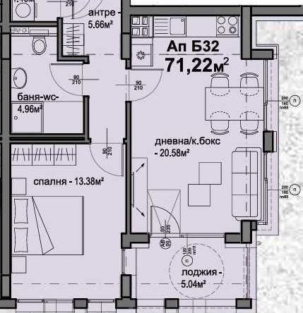 Двустаен апартамент в София, Люлин 5 - 72 кв.м за 1544 €/кв.м - Снимка #1