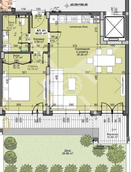 Двустаен апартамент в Пловдив, Остромила - 83 кв.м за 1575 €/кв.м - Снимка #1
